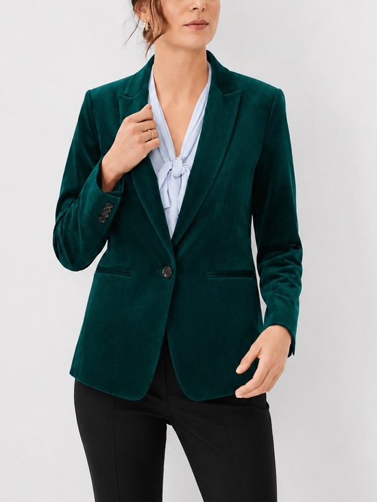 J. Crew Jackets & Blazers - J Crew Jewel Tone Single Button Velvet Blazer